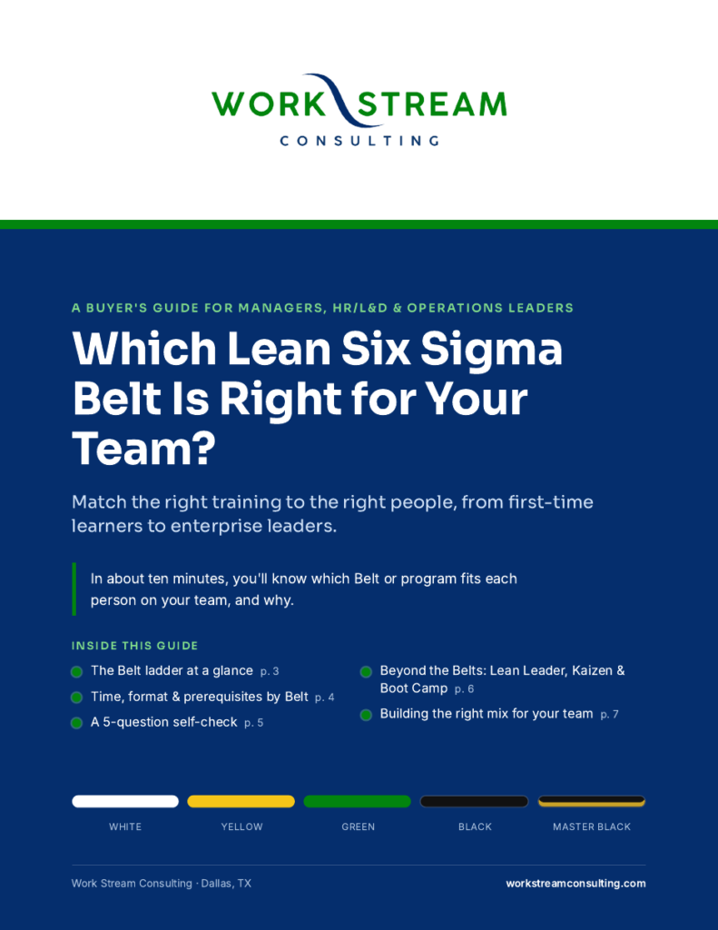 Cover of the guide Which Lean Six Sigma Belt Is Right for Your Team?